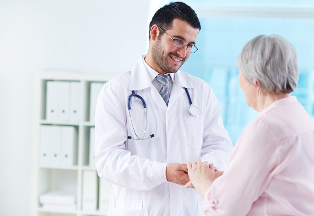 speaking with patient